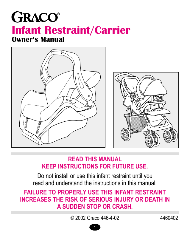  Graco Infant Car Seat Instruction Manual Velcromag