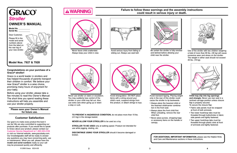 Graco 7600 7700 Stroller User Manual Manualzz Graco 7600 7700 Stroller User Manual Manualzz