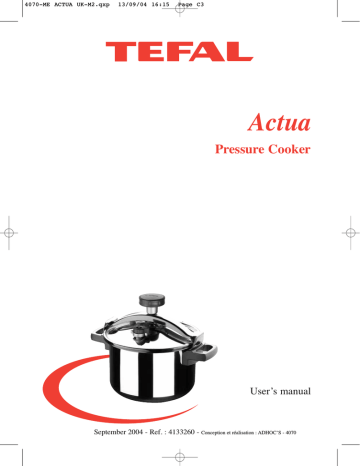 Groupe SEB USA - T-FAL Pressure Cooker Manual | Manualzz