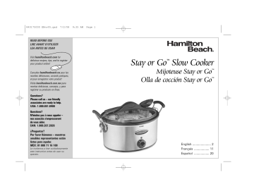 Hamilton Beach 33144 4 Qt. Slow Cooker