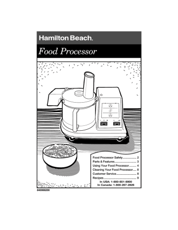 Hamilton Beach 840066200 Blender User Manual | Manualzz