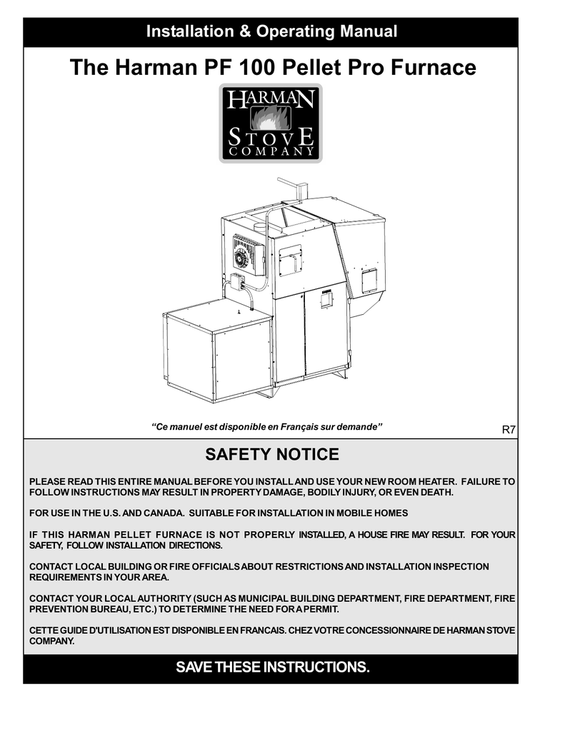 Harman Stove Pany Pf 100 User Manual Manualzz