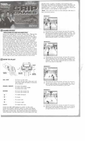 Hasbro 007 Golden Eye Games User Manual | Manualzz
