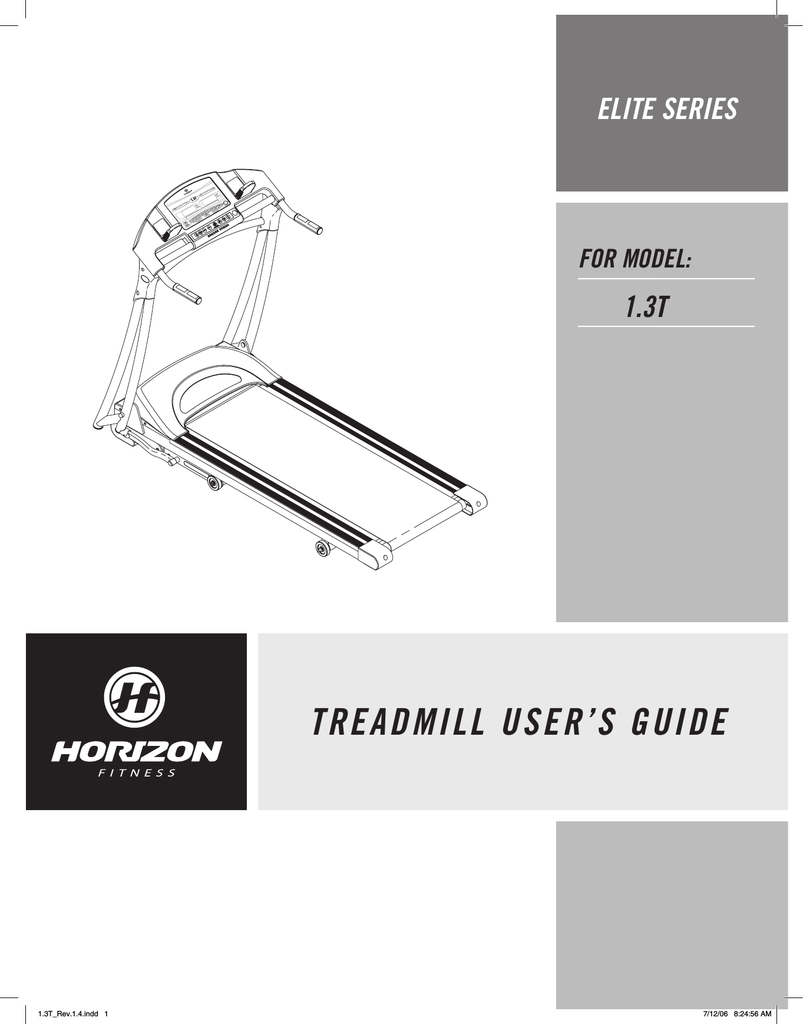 Horizon Fitness 1 3t User Manual Manualzz