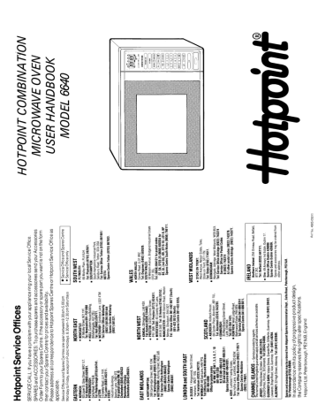 Hotpoint 6640 Microwave Oven User Manual | Manualzz