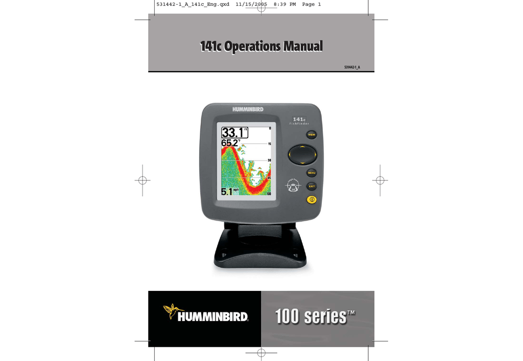 Humminbird 141c Fish Finder User Manual Manualzz