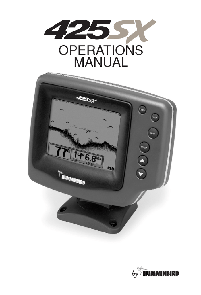 Humminbird 425 SX Fish Finder User Manual Manualzz