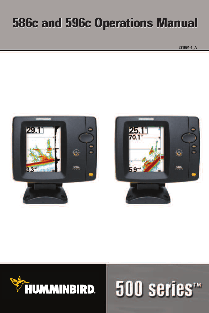Humminbird 586c Fish Finder User Manual Manualzz