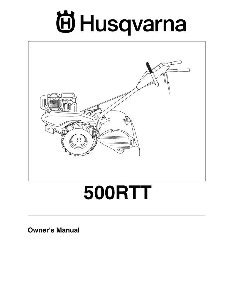 Husqvarna 500rtt Tiller User Manual Manualzz