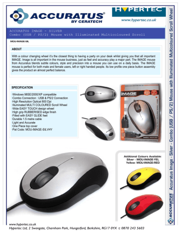 Hypertec Combo Mouse Mouse User Manual | Manualzz