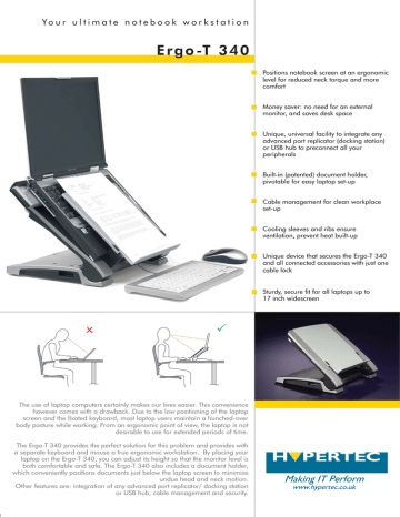 Hypertec Ergo-T 340 Laptop User Manual | Manualzz