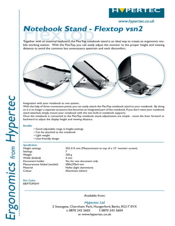 Hypertec Flextop vsn2 Laptop User Manual | Manualzz