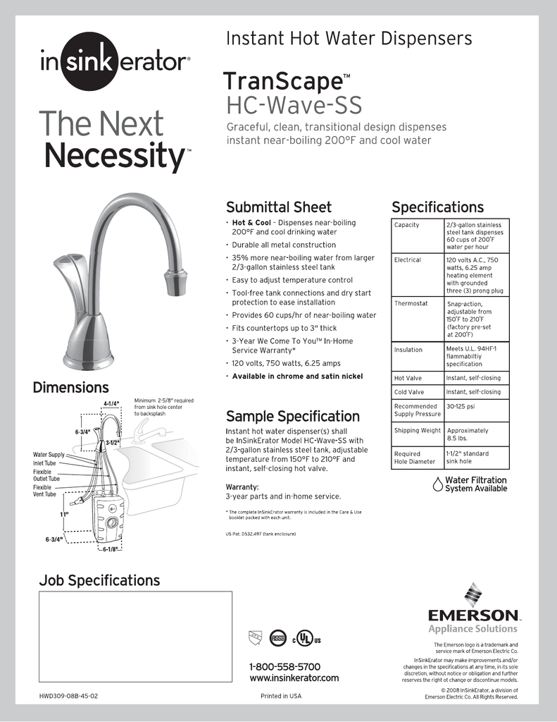 Insinkerator Hot Water Dispenser Manual | TcWorks.Org