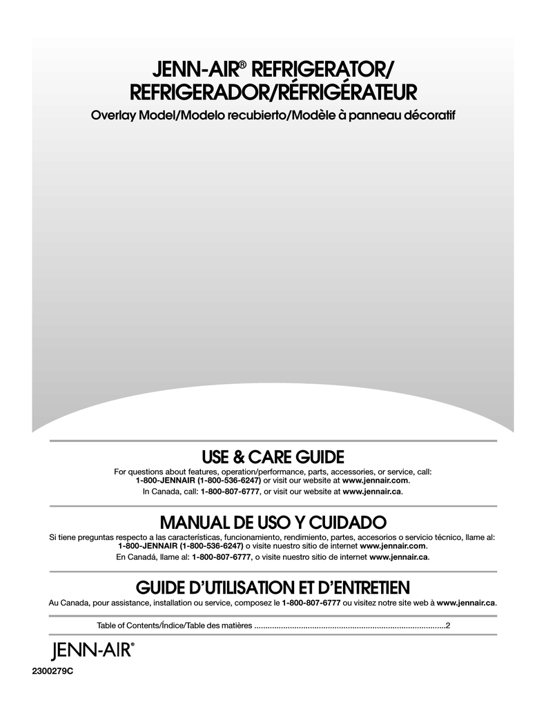 JennAir 2300279C, C 2300279C User manual Manualzz