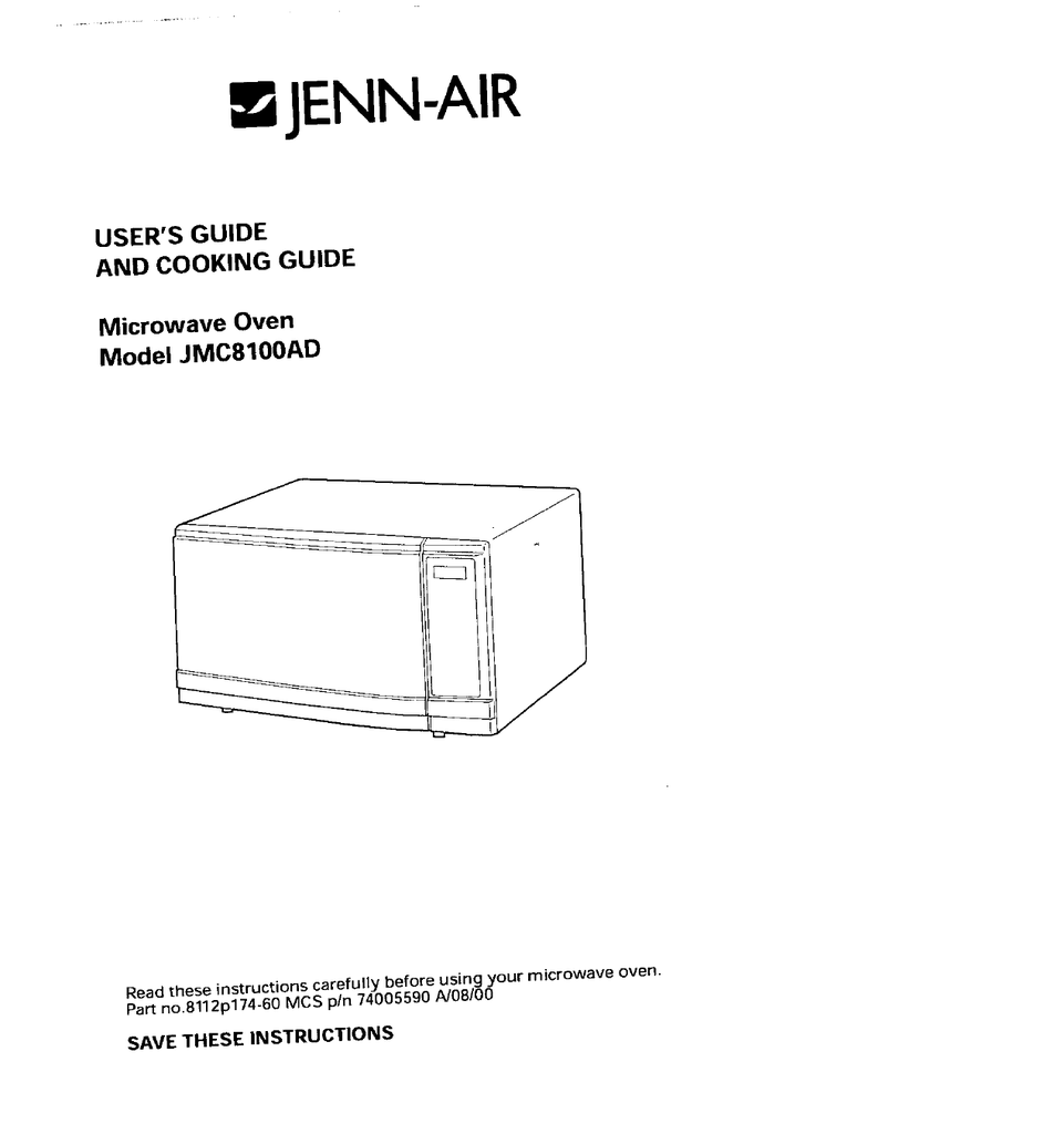 Jenn-Air JMC8100ADQ User manual | Manualzz