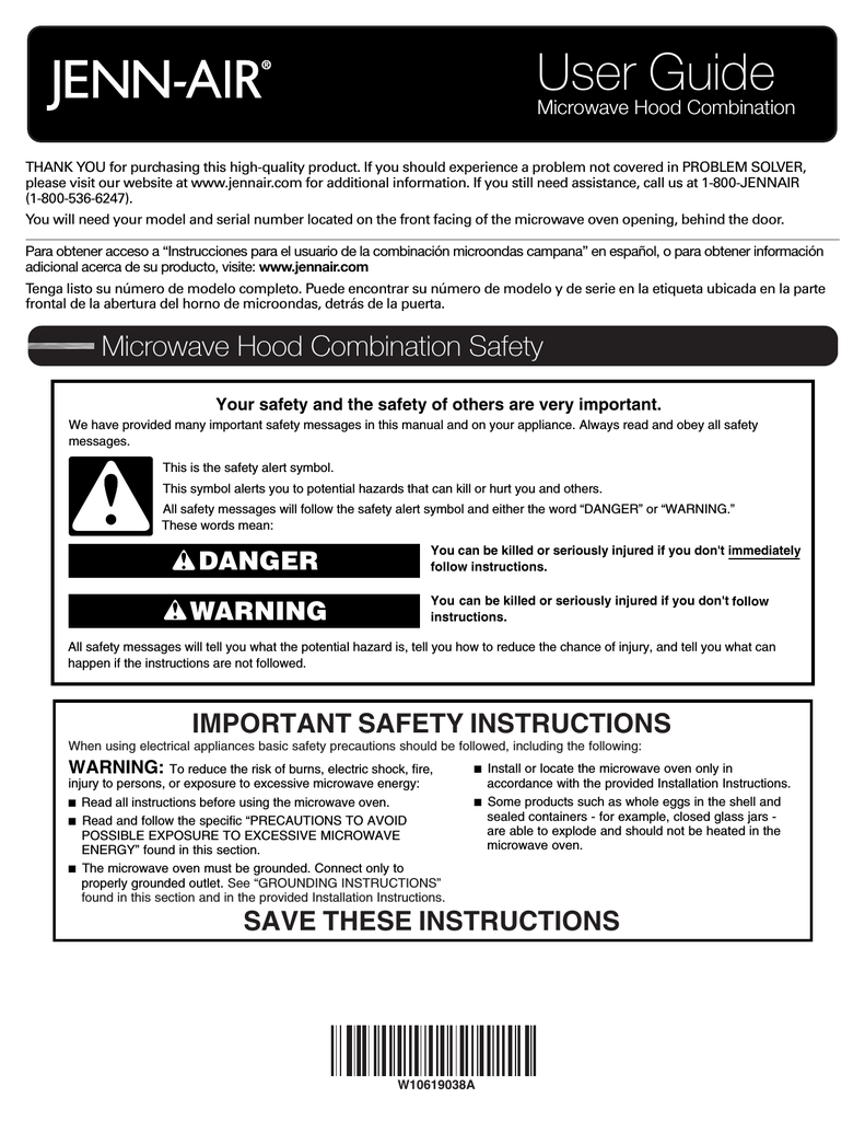 Jenn-Air JMV8000ADW Microwave Oven User Manual | manualzz.com