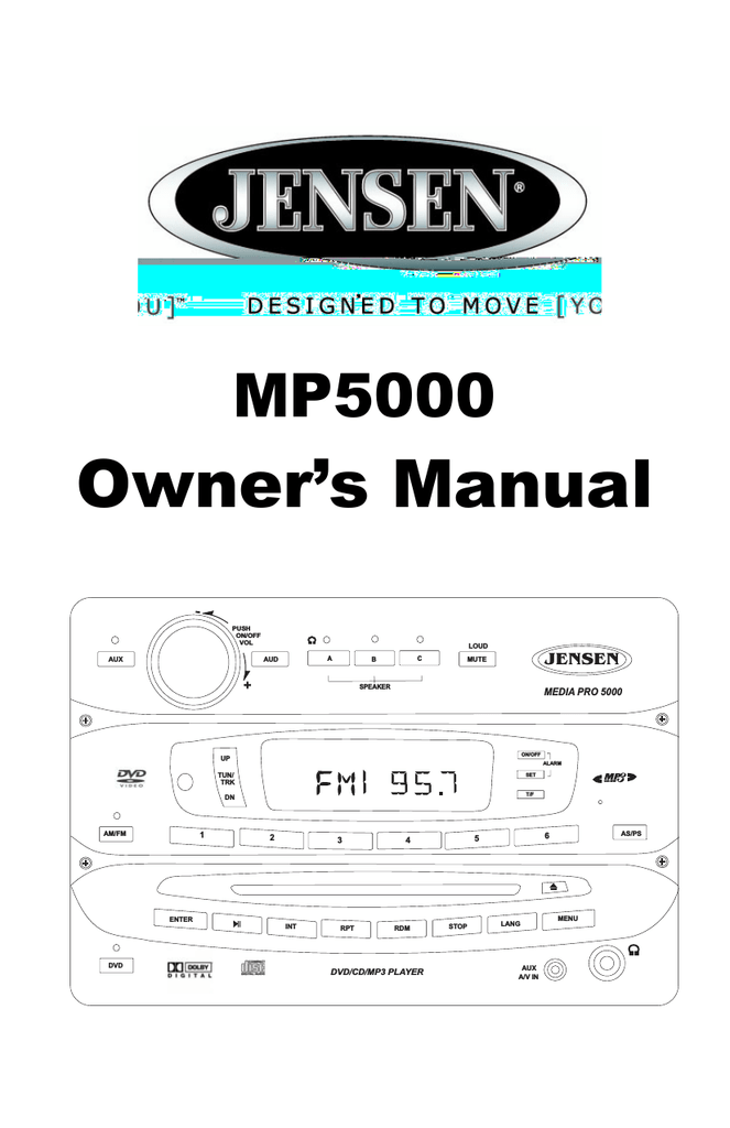 Jensen Tools Media PRO 5000 Stereo System User Manual Manualzz