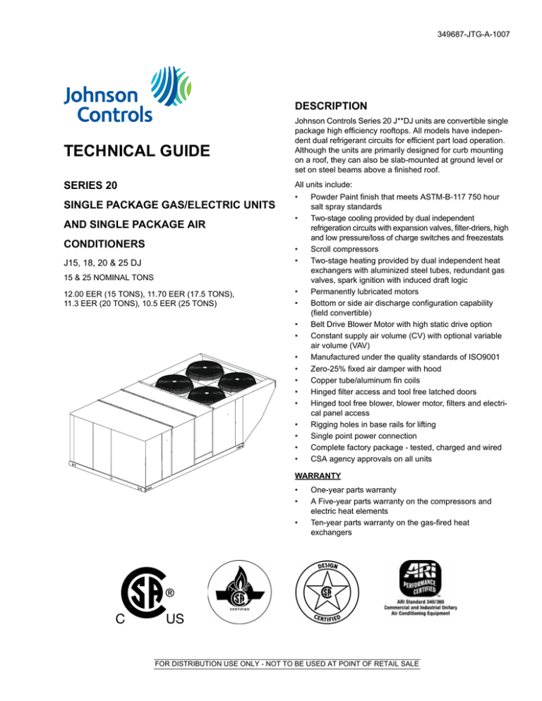 Johnson Controls J15 Air Conditioner User Manual Manualzz