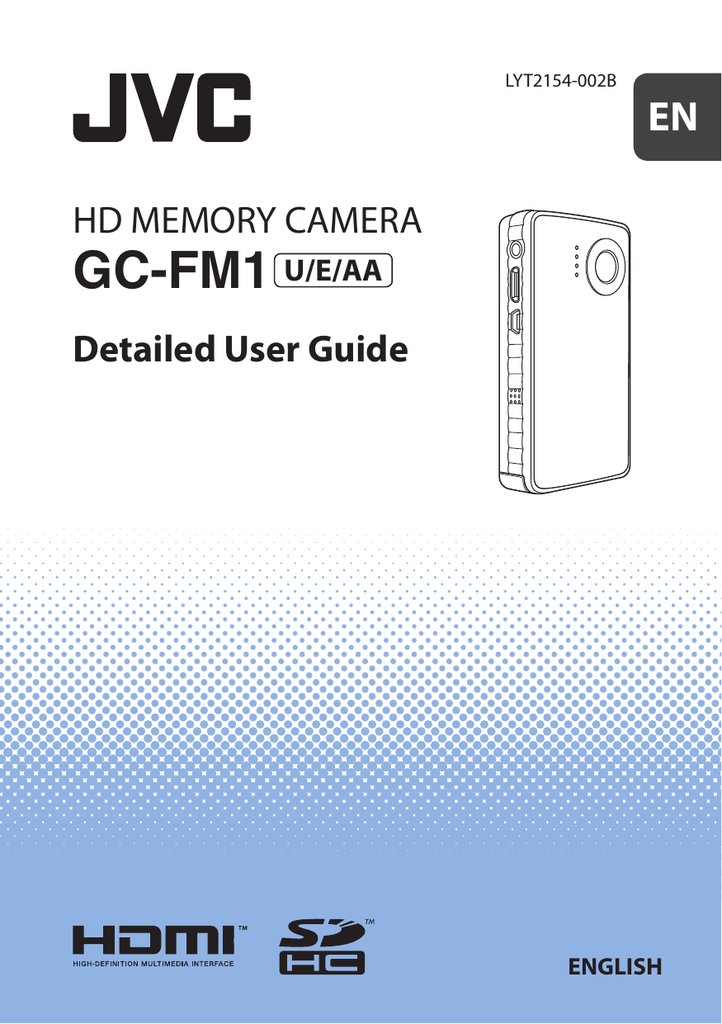 JVC GCFM1AA Camcorder User Manual Manualzz
