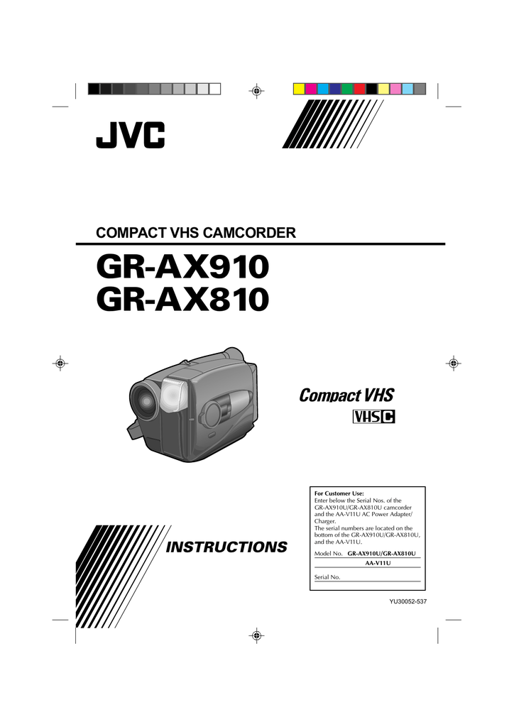 Jvc Gr Ax910 Gr Ax810 User Manual Manualzz