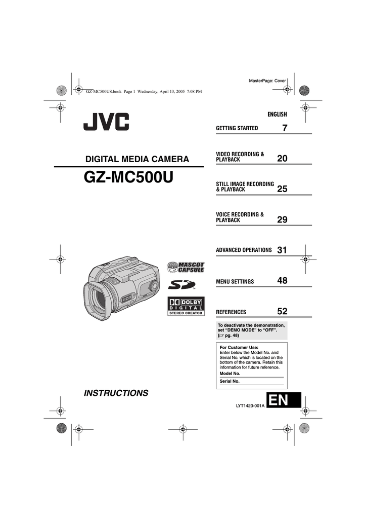 JVC GZHM860U Camcorder User Manual Manualzz