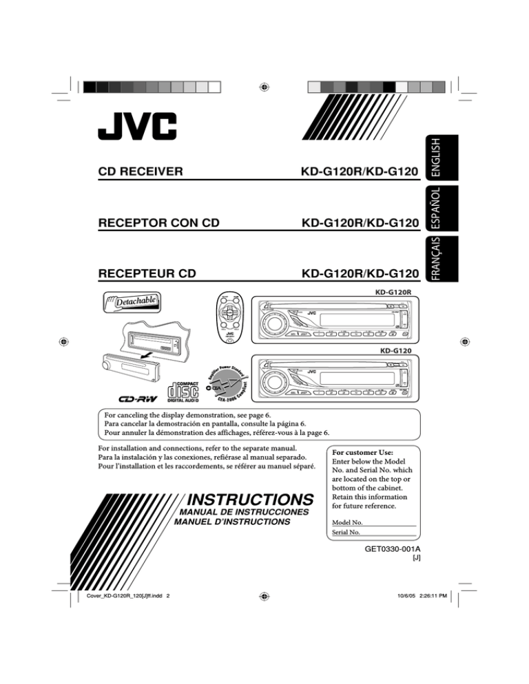 Jvc Kd G1 Cd Player User Manual Manualzz