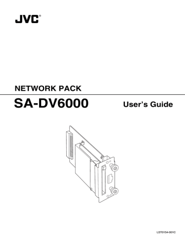 Jvc Sa-dv6000 Network Card User Manual 