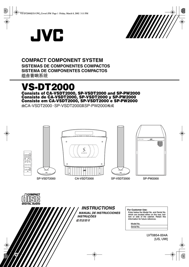 Инструкция по эксплуатации 2000. JVC CA-vsdt2000r. Музыкальный центр JVC vs-dt2000r. JVC SP-pw100. JVC SP-pw3000