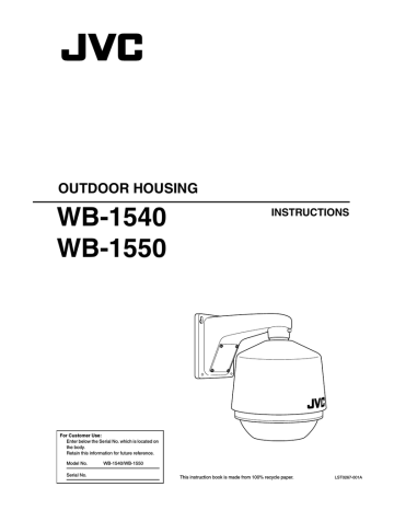 JVC WB-1550 Security Camera Operating instructions | Manualzz