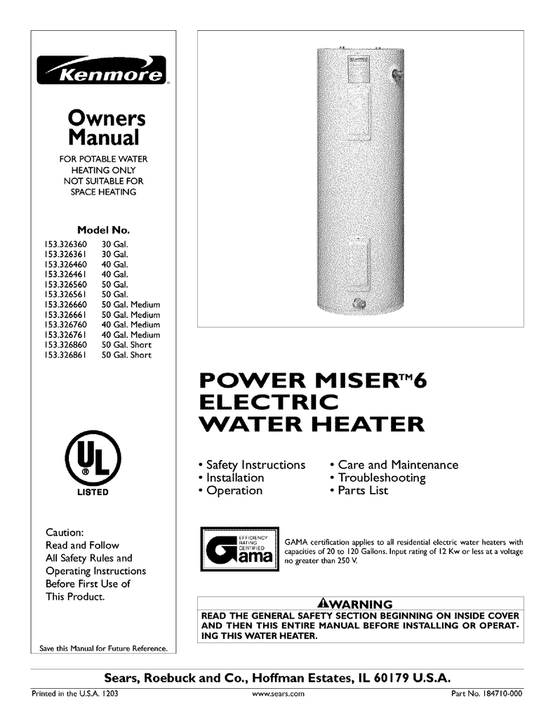 Us Craftmaster Water Heater Age Chart