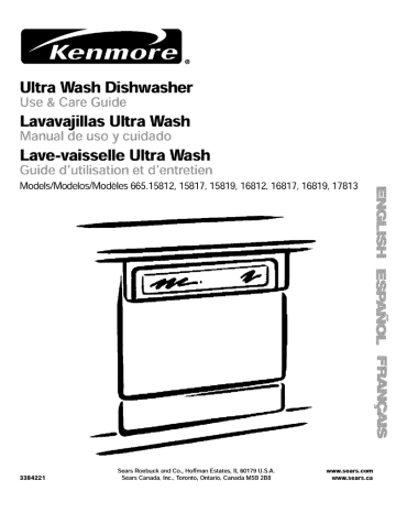 Kenmore 16705 Dishwasher User Manual Manualzz