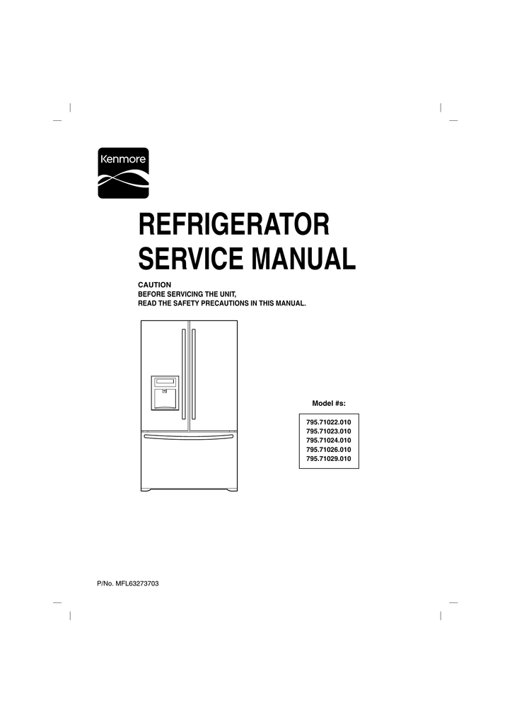 Kenmore 596.762627 Refrigerator User Manual Manualzz