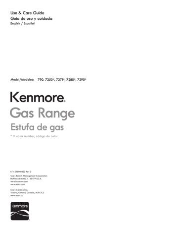 Kenmore 7250 Range Use & care guide | Manualzz