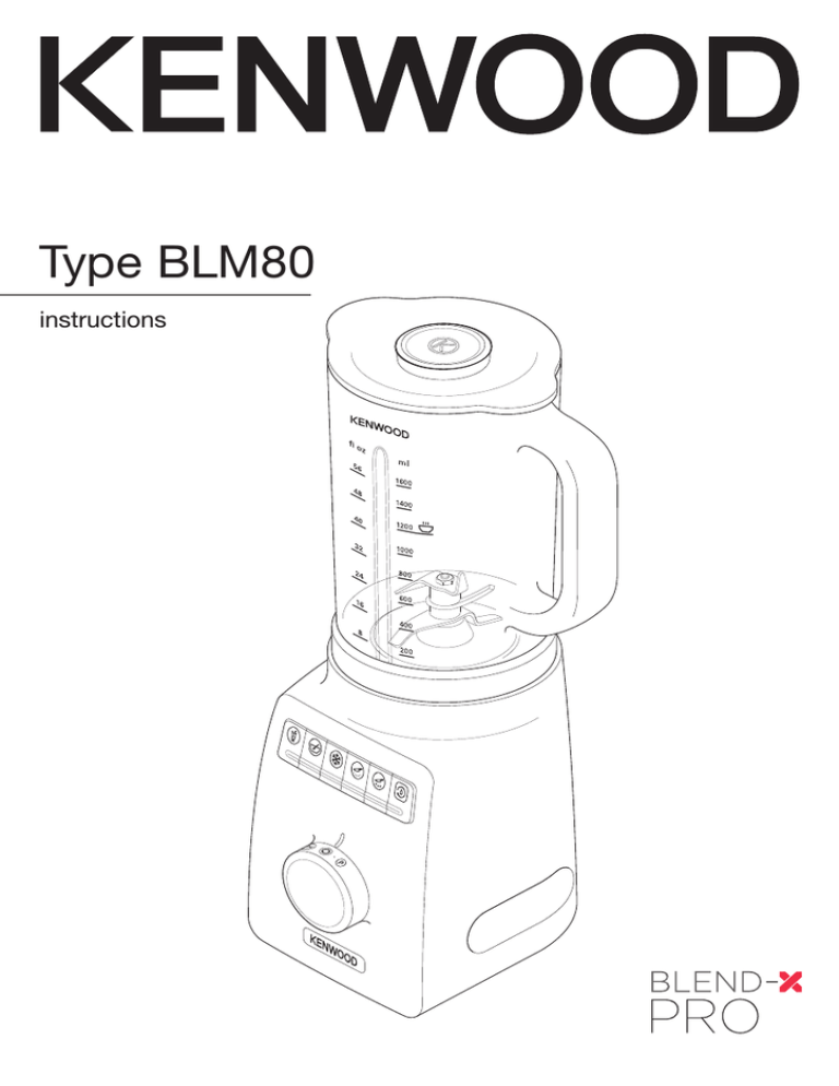 Kenwood Blm80 Blender User Manual Manualzz