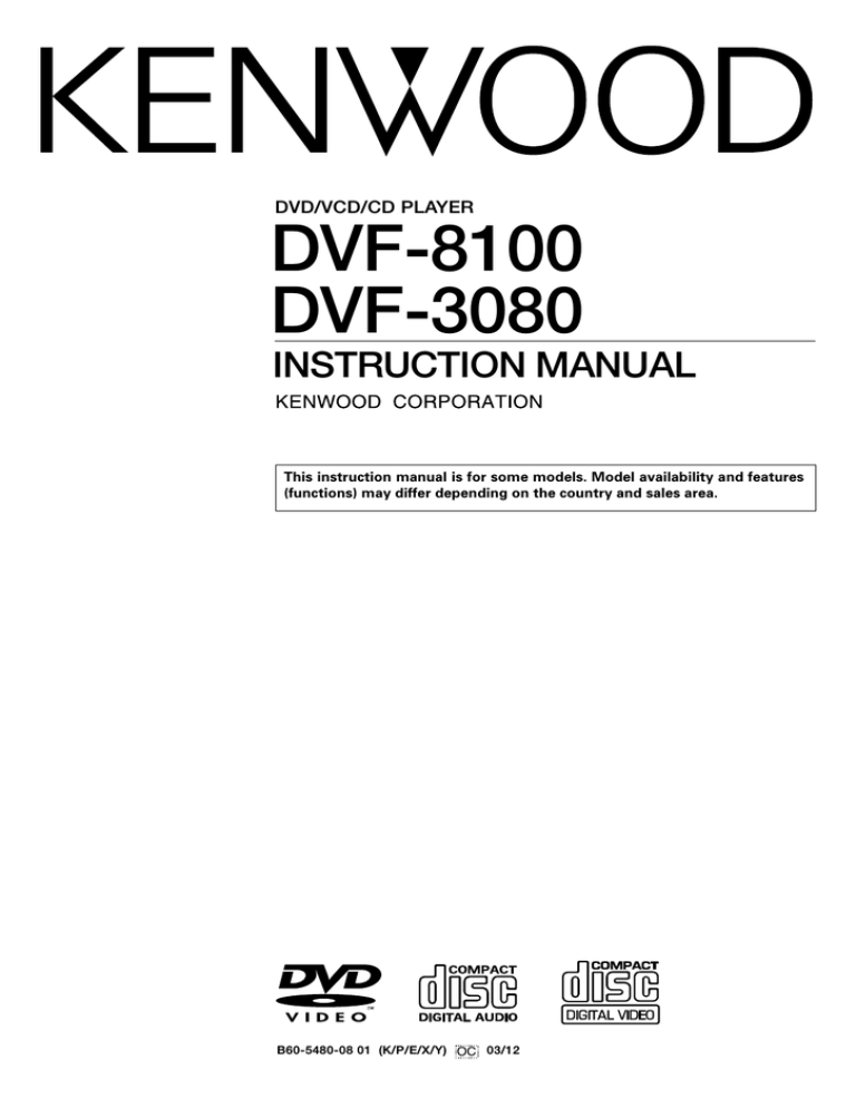 Kenwood Dvf 3080 Dvd Player User Manual Manualzz