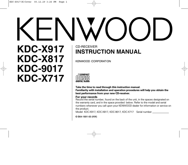 Kenwood Kdc X696 Cd Player User Manual Manualzz