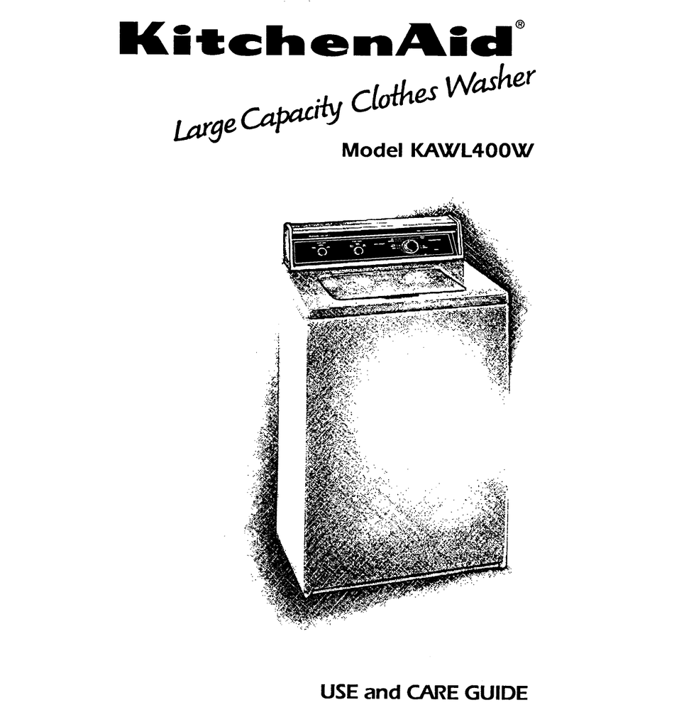 KitchenAid 434 Washer User Manual Manualzz