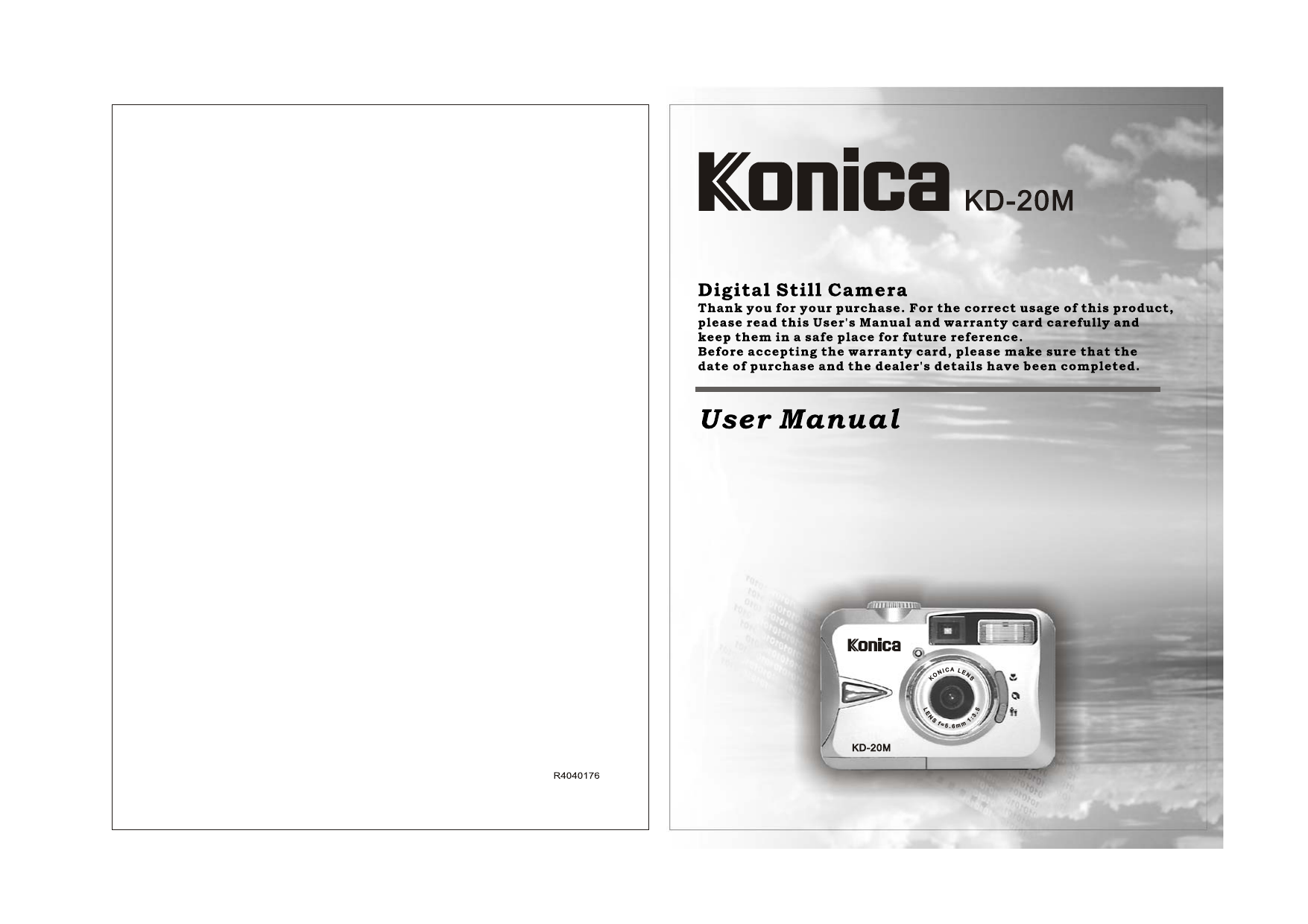 Konica Minolta Kd 20m Digital Camera User Manual Manualzz