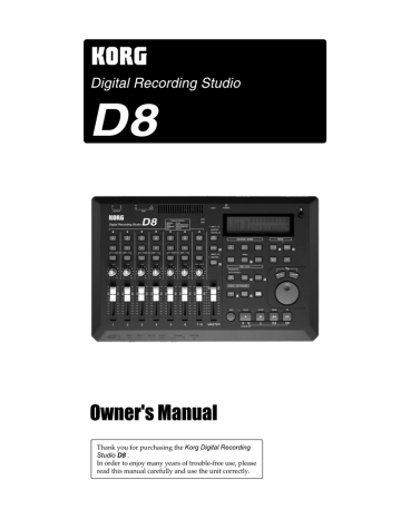 Korg D8 Musical Instrument Owner`s manual | Manualzz