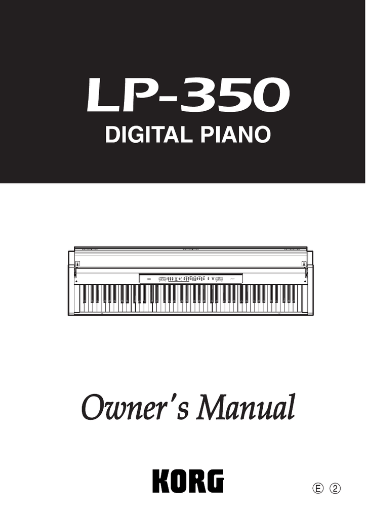 Korg Lp 350 Electronic Keyboard User Manual Manualzz