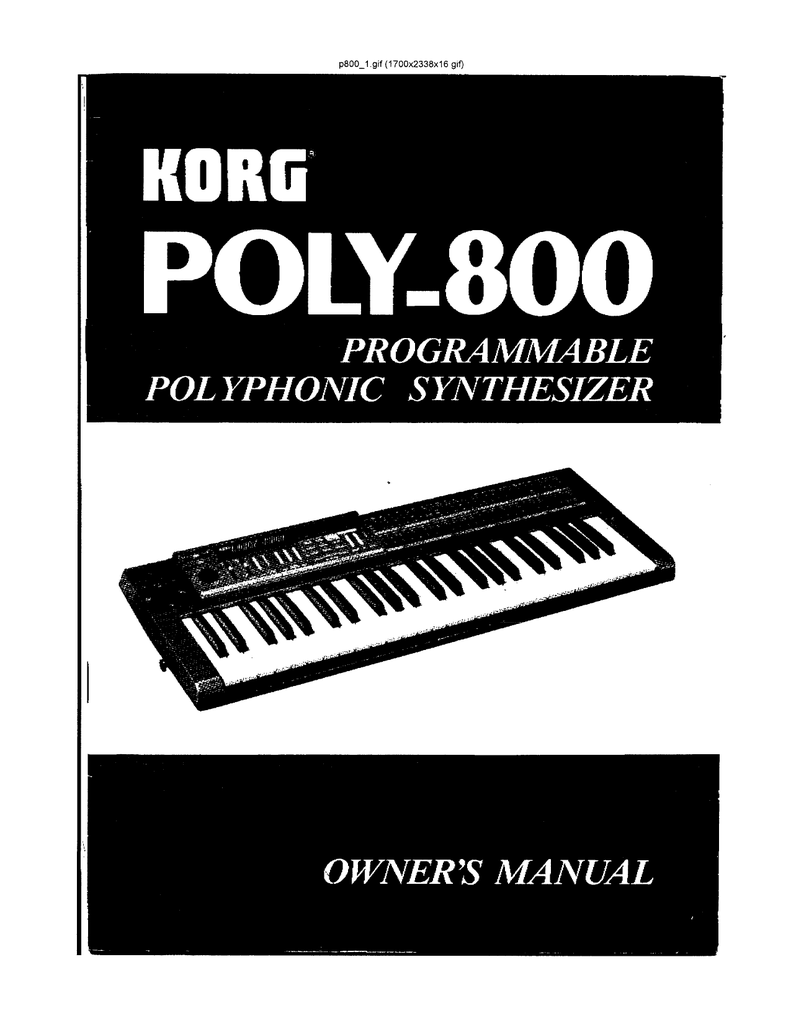 korg poly 800 no sound
