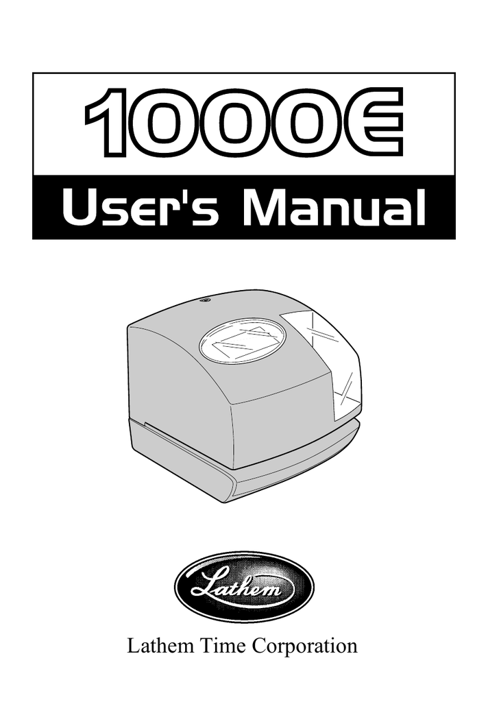 LATHEM 1000E MANUAL PDF
