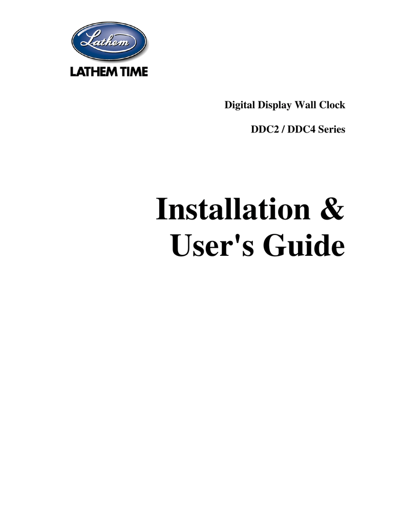 Lathem DDC2 Time Clock User Manual Manualzz