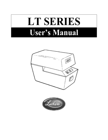 Lathem LTT Time Clock User`s manual | Manualzz