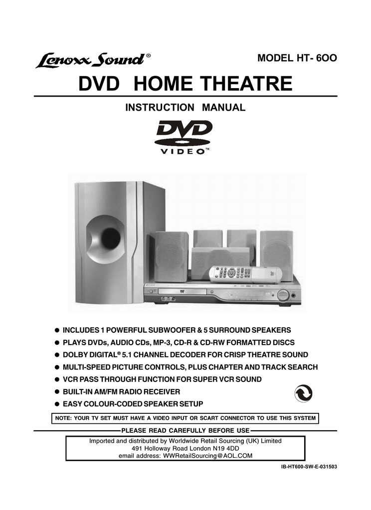 lenoxx sound home theater system