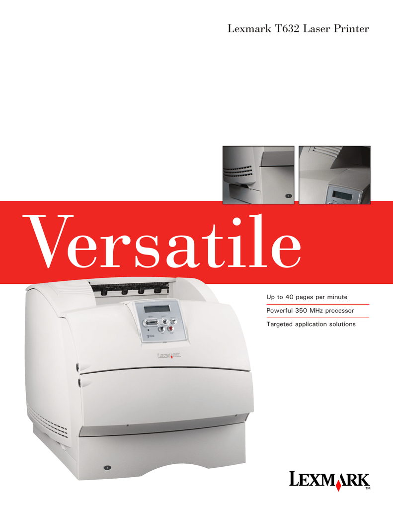 Lexmark T632 Printer User Manual | Manualzz