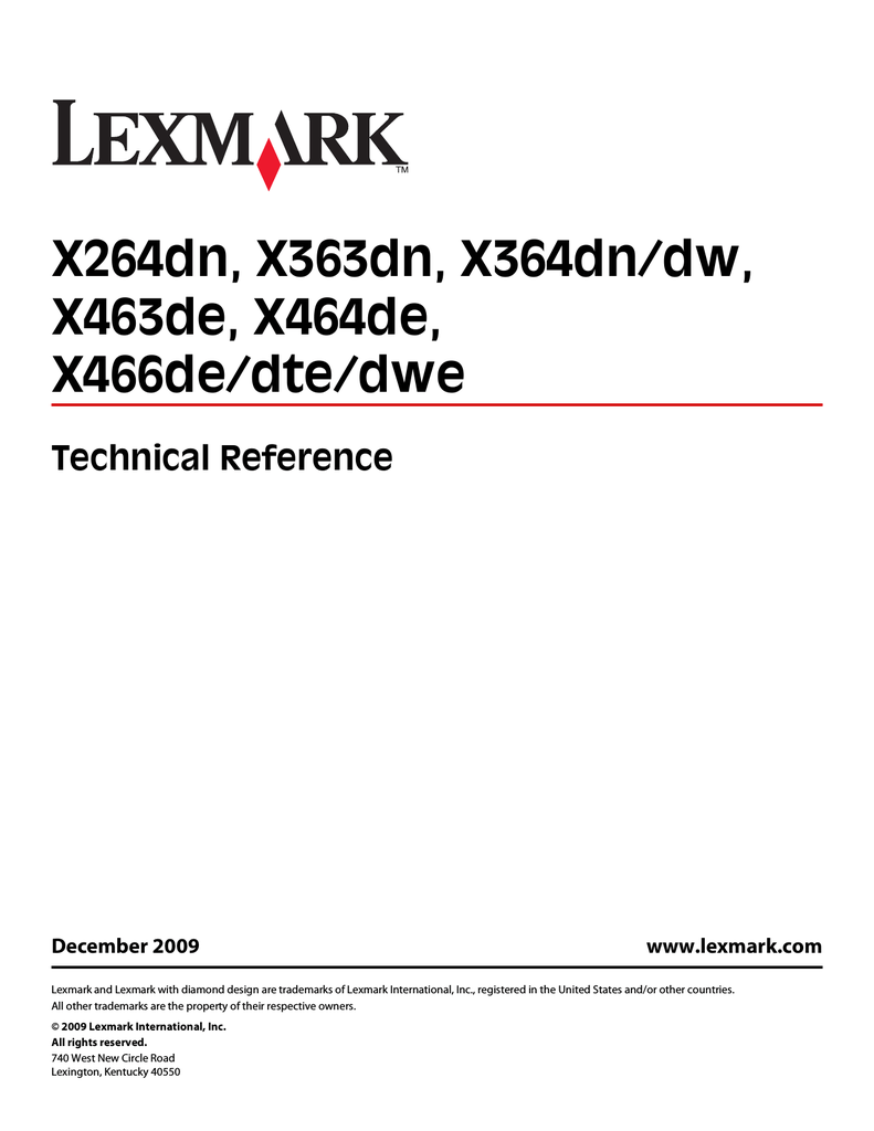 lexmark x364dn printer