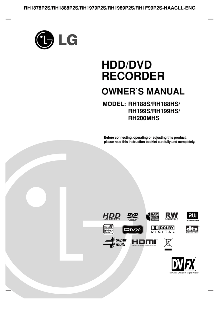 Инструкция по эксплуатации rh1-rh2. Hs188-0001.