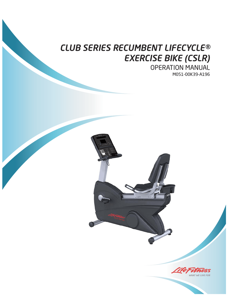 Life Fitness M05100K39A196 Exercise Bike User Manual Manualzz