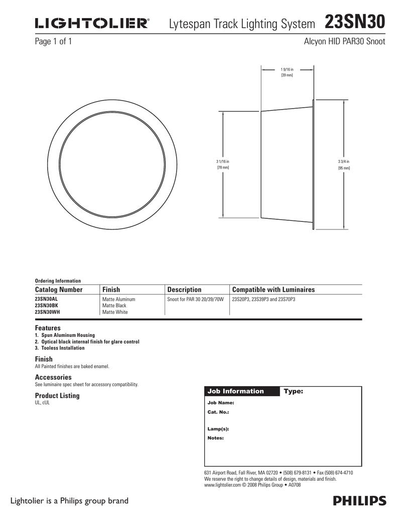 Lightolier 23sn30 Indoor Furnishings User Manual Manualzz Lightolier 23sn30 Indoor Furnishings User Manual Manualzz
